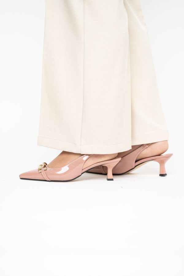 Pantofi damă cu toc subțire roz din piele ecologică Nicoletta BS20131AY2503258 123
