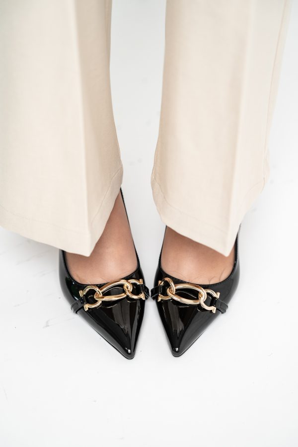 Pantofi damă cu toc subțire Negru din piele ecologică Nicoletta BS20131AY2503262 125