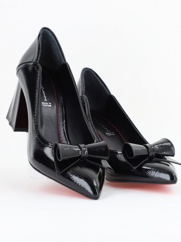 pantofi dama cu toc gros negru din piele ecologica nicoletta bs2010d2503224 2