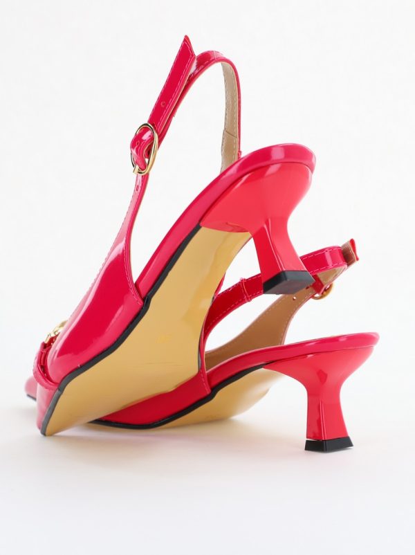 Pantofi damă cu toc subțire Fuchsia din piele ecologică Nicoletta BS20131AY2503259 124