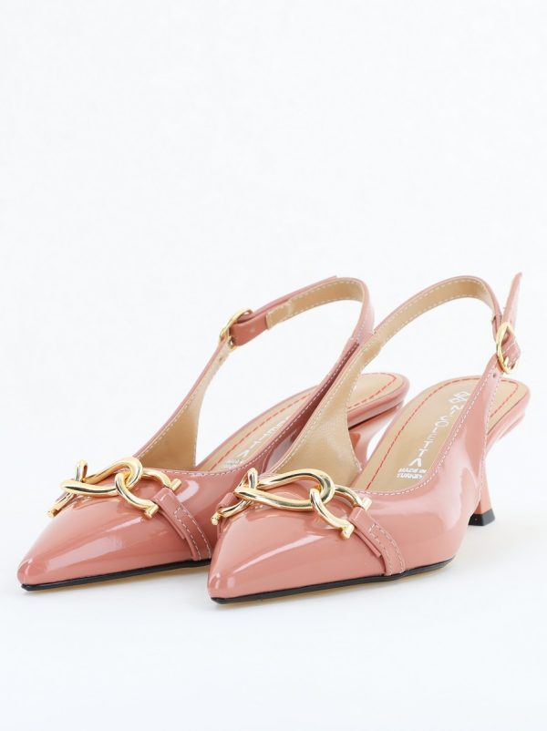 Pantofi damă cu toc subțire roz din piele ecologică Nicoletta BS20131AY2503258 120