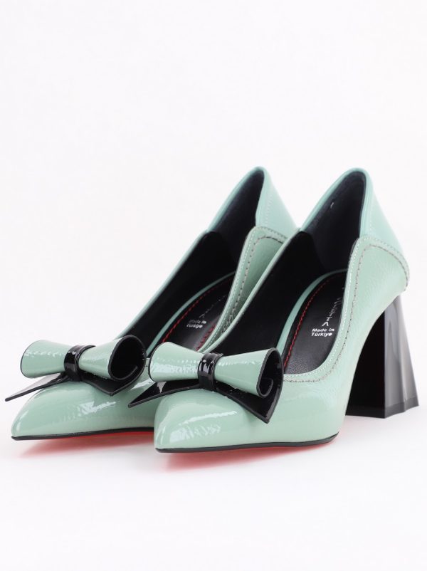 pantofi dama cu toc gros verde menta lac din piele ecologica nicoletta bs2010d2504273 2