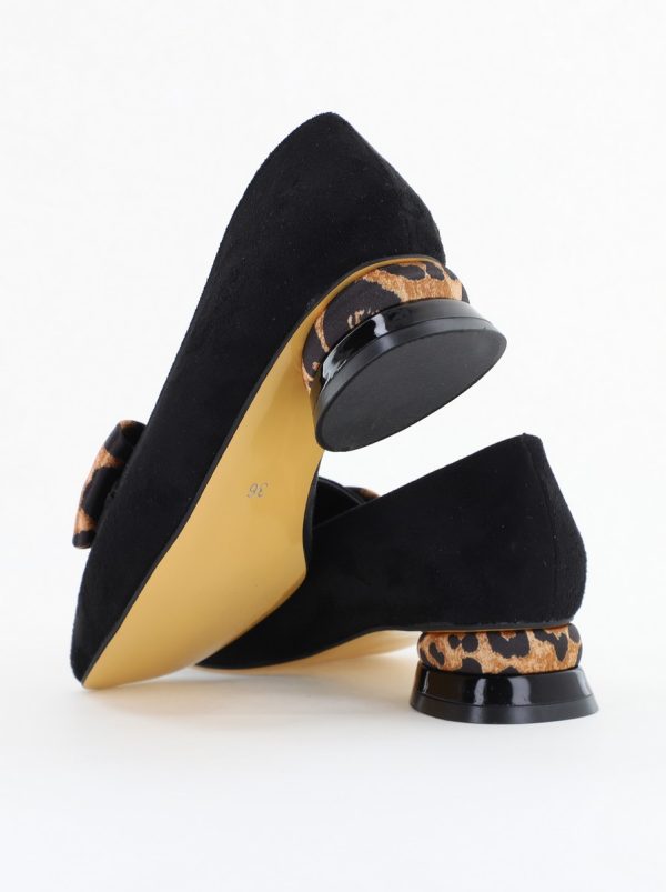 Pantofi eleganți Negri cu detali strălucitoare și fundă sofisticată (BS140BA2504304) 121